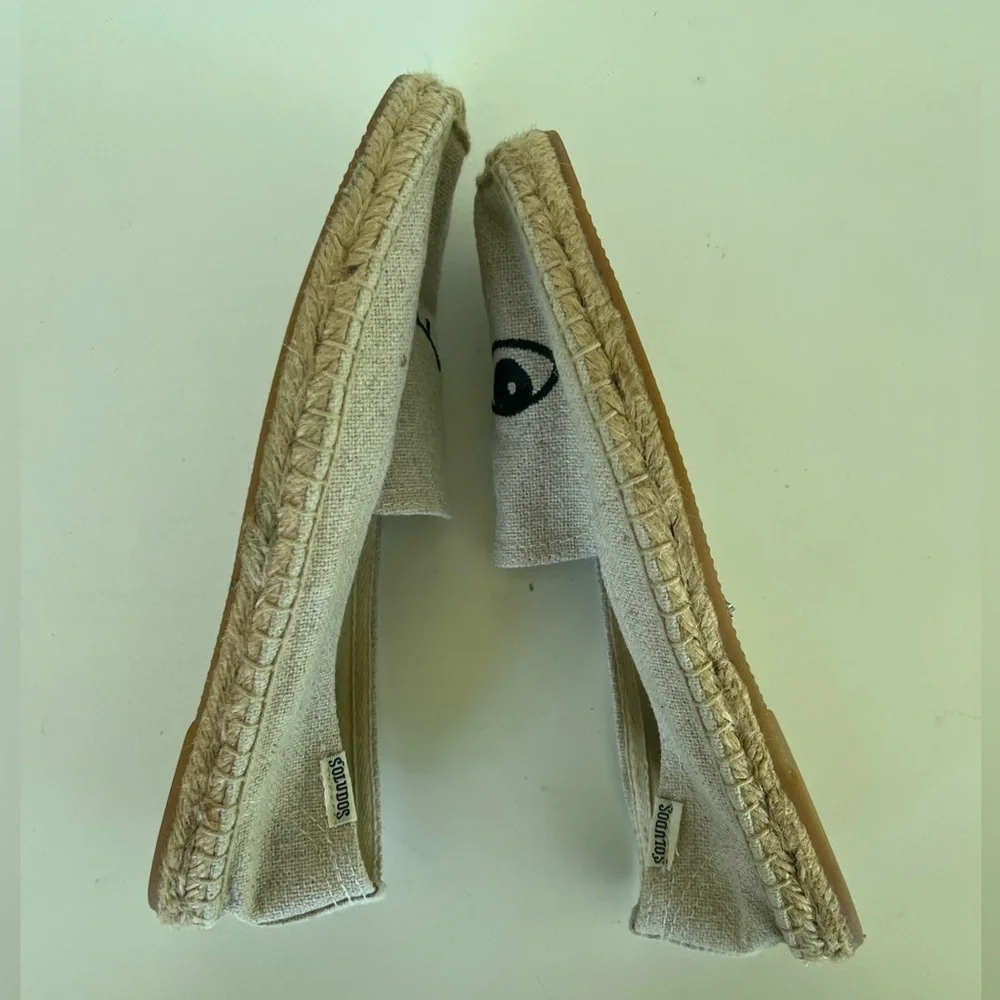 Soludos x Jason Polan Wink Embroidered Smoking Slipper Espadrille, 6